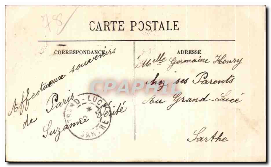 CPA Paris Le funiculaire et la Basilique du Sacre Coeur de Montmartre — Rückseite