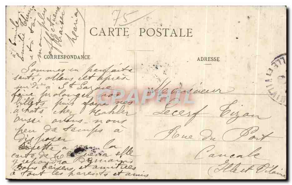 CPA Paris L Institut et le Pont des Arts Peniche Elixir Combier Publicite — Verso