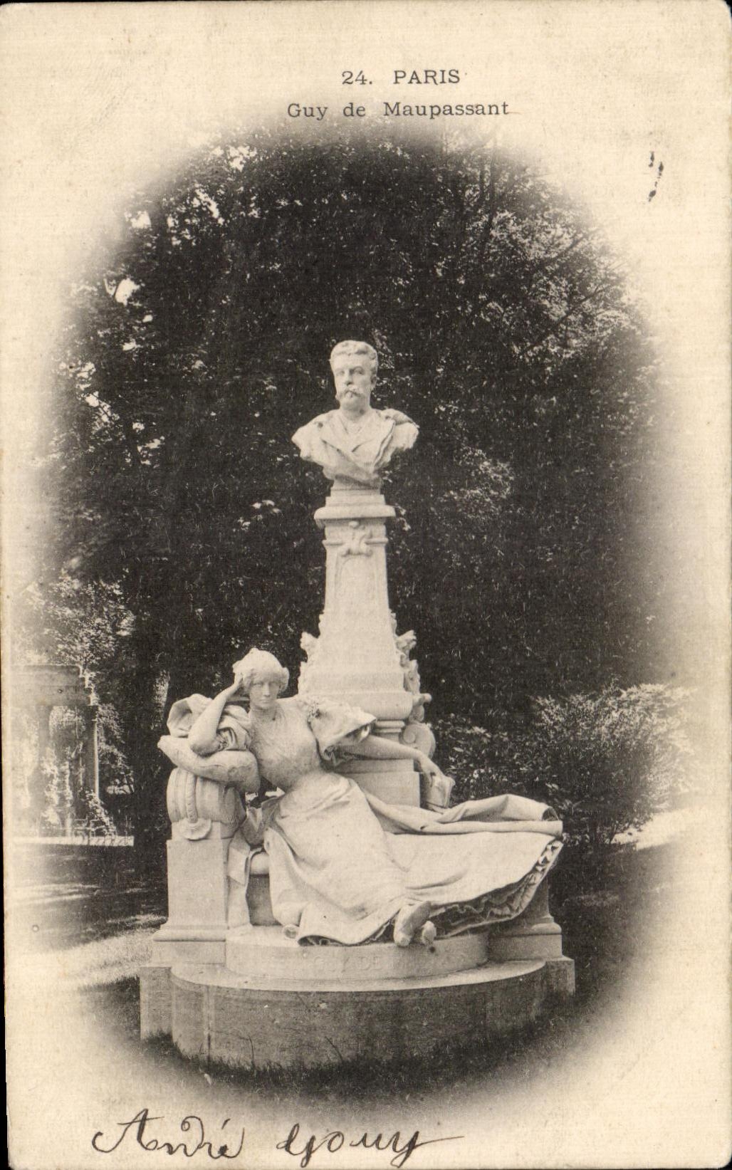 CPA Paris Guy de Maupassant