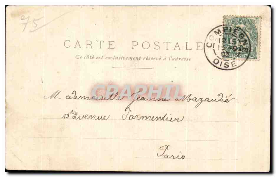 CPA Paris Guy de Maupassant — Verso
