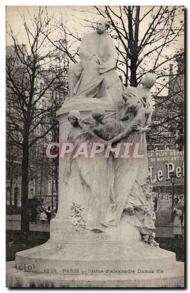 CPA Paris Statue d Alexandre Domas fills