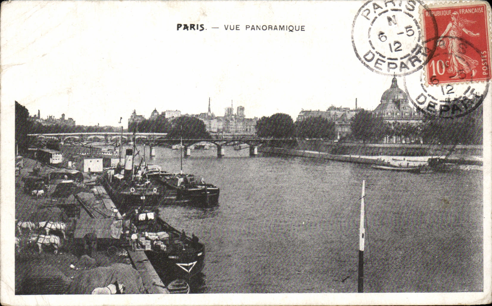 CPA Paris Vue Panoramique Seine Notre Dame