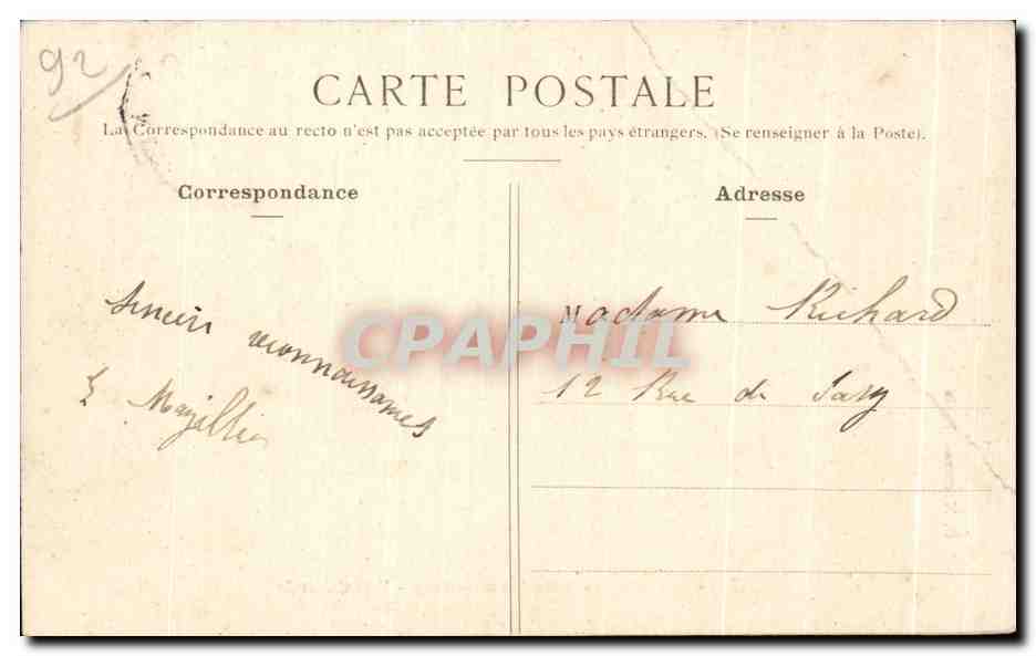 CPA Auteuil Villa Montmorency Vue Generale — Rückseite