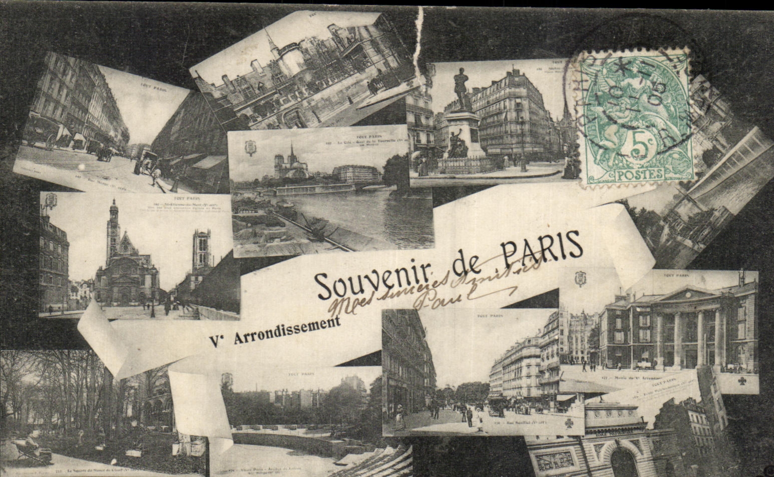 CPA Souvenir De Paris Veme Arrondissement 
