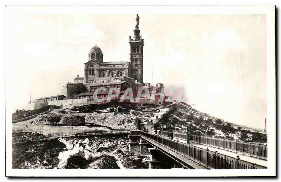 CPA Marseille Natre Dome de la Garde The Church and Monument Notre Dame de la Garde