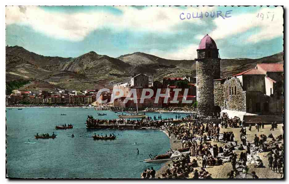 CPA Collioure La Plage I Eglise