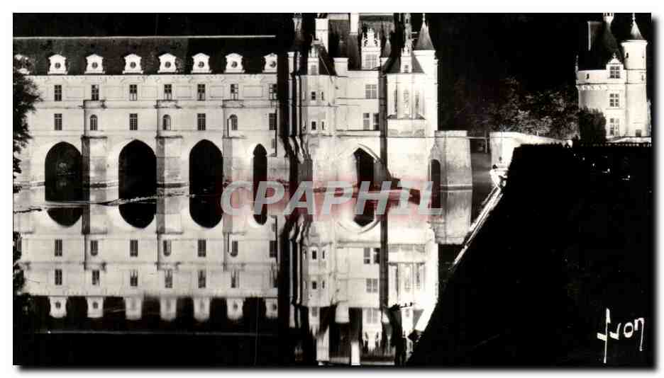 CPA Chenonceaux Le Chateau illumine