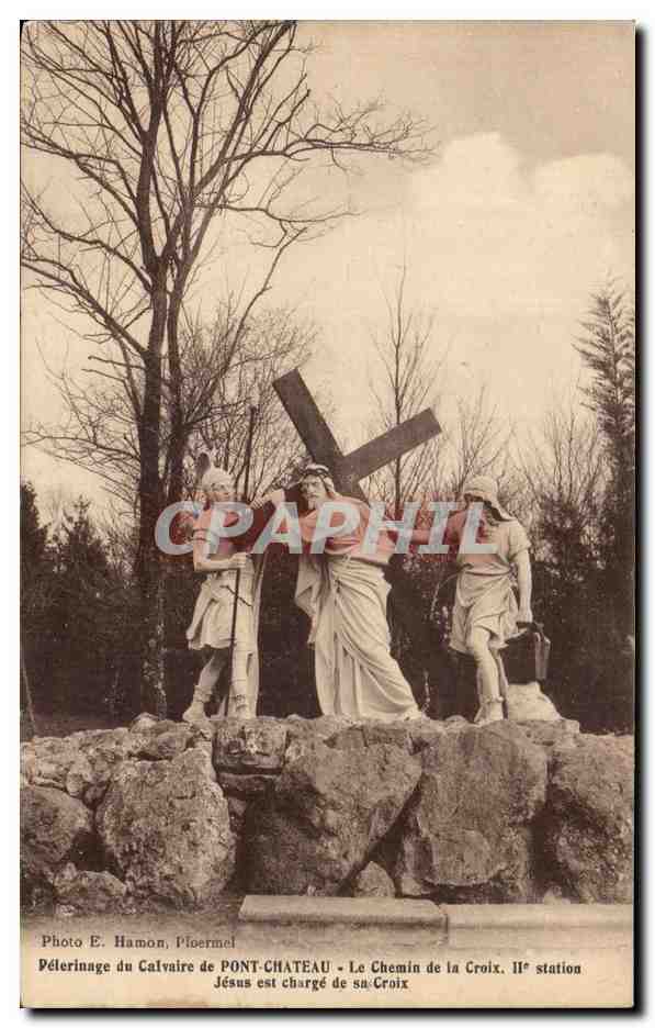 CPA Pelerinage du Calvaire de Pont Chateau Le Chemin de la Croix 