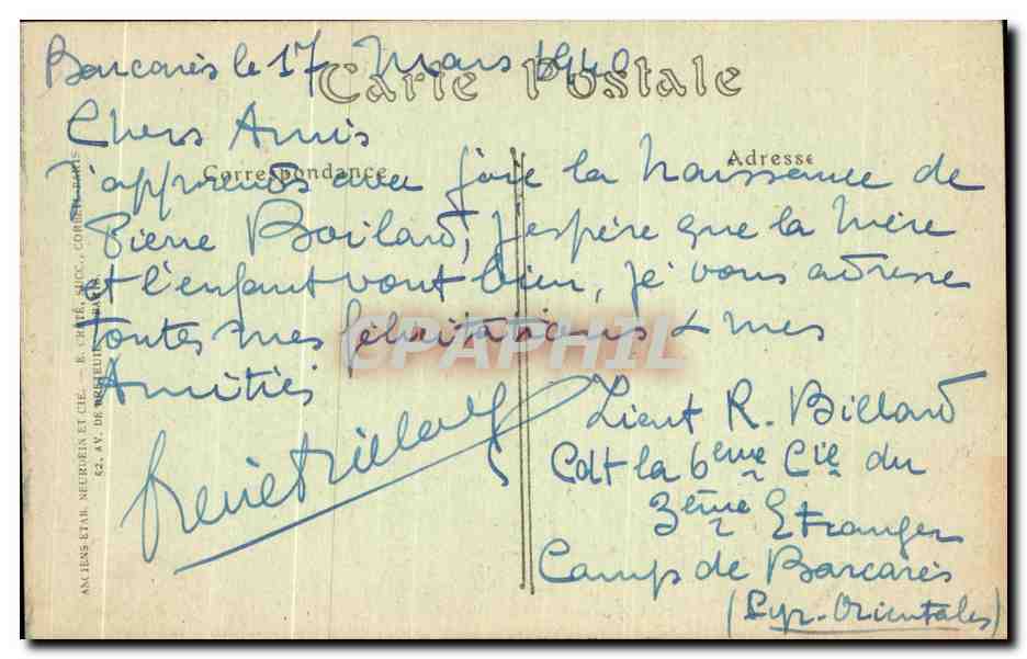 CPA Armoire ayant appartenu a la mere du Marechal Joffre Perpignan — Rückseite
