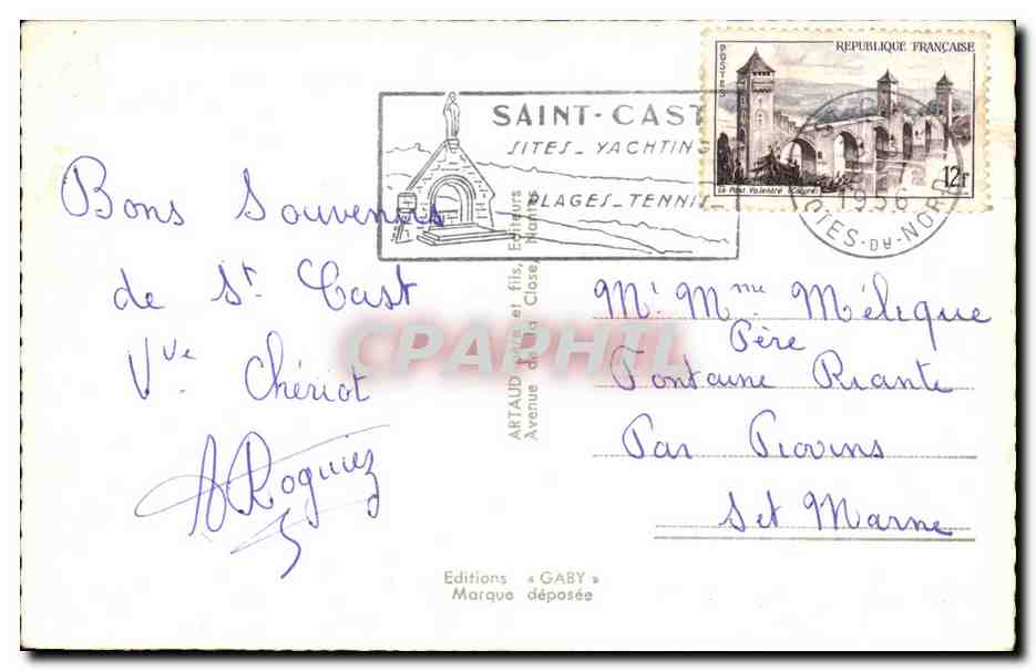 La Côte d'Émeraude — Mont-Saint-Michel, Dinard, St-Lunaire, St-Briac, St-Jacut, Cap Fréhel, St-Briac-Lancieux, Fort La Latte, Sablés d'Or, Erquy, Le Val André — Éditions Gaby — Verso