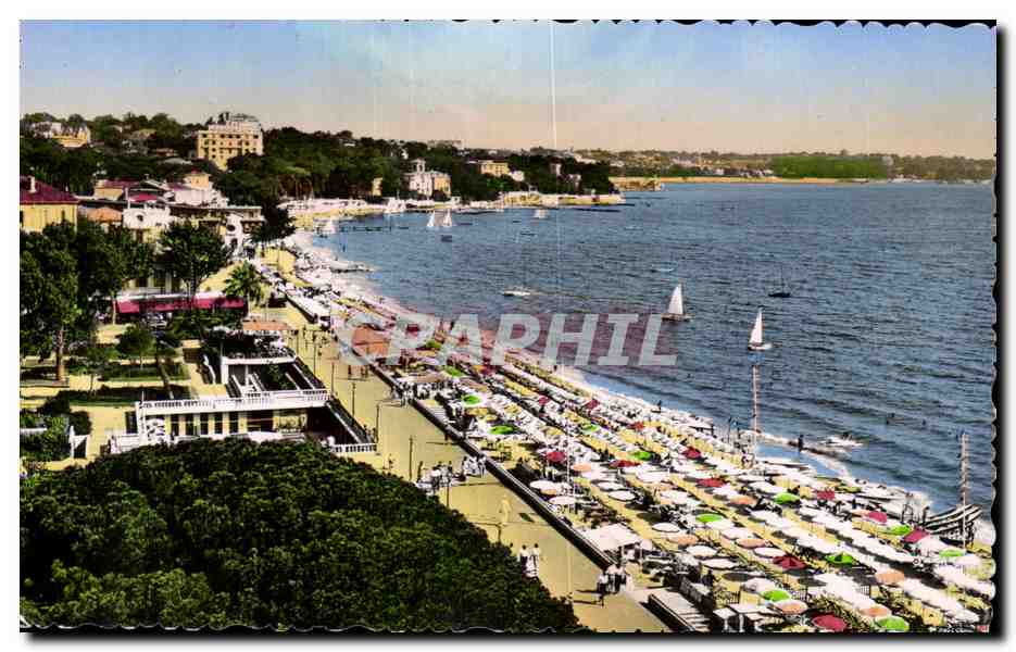 CPA Juan les Pins Vue Generale de la plage
