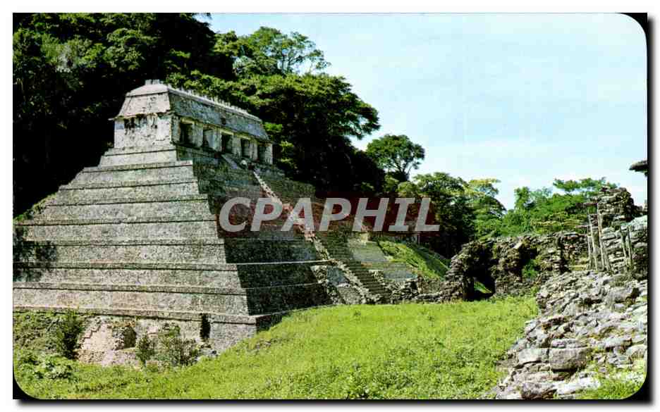 CPA Templo de las Inscripciones Ruinas Palenque Temple of the Inscriptions Palenque Ruins Palenque Chiaps Mexico Mexique