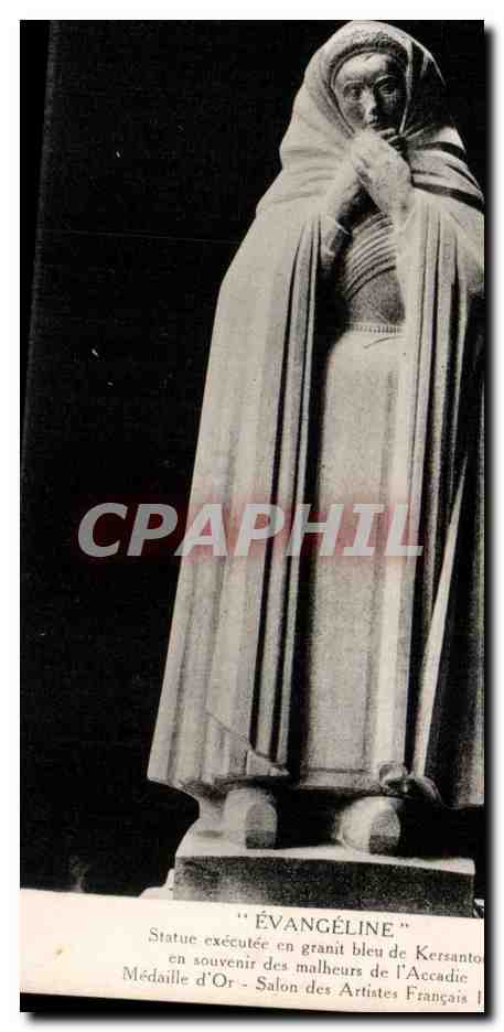 Évangéline — Statue en granit bleu de Kersanto — Salon des Artistes Français