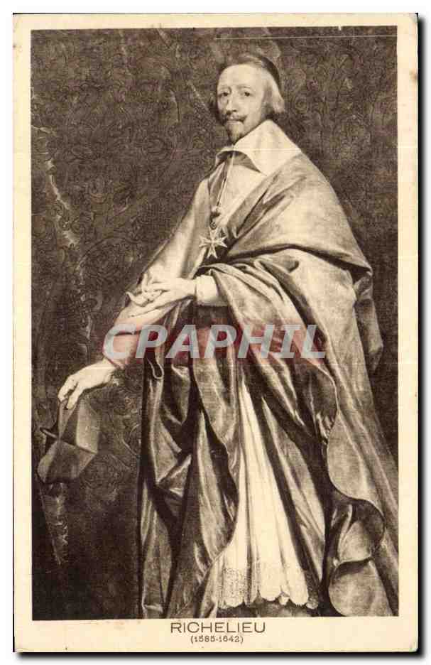 CPA Richelieu Armand Jean du Plessis Cardinal de Ministre de Louis XIII