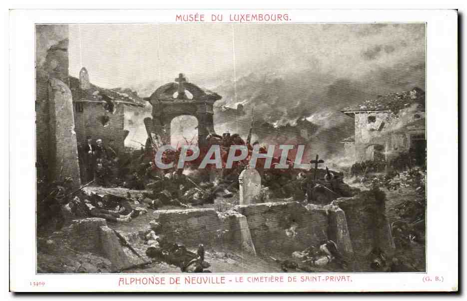 CPA Alphonse De Neuville Le Cimetiere De Saint Privat Musee du Luxembourg Paris 
