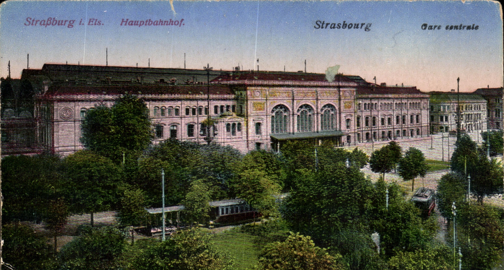 CPA Strassburg Gare centrale