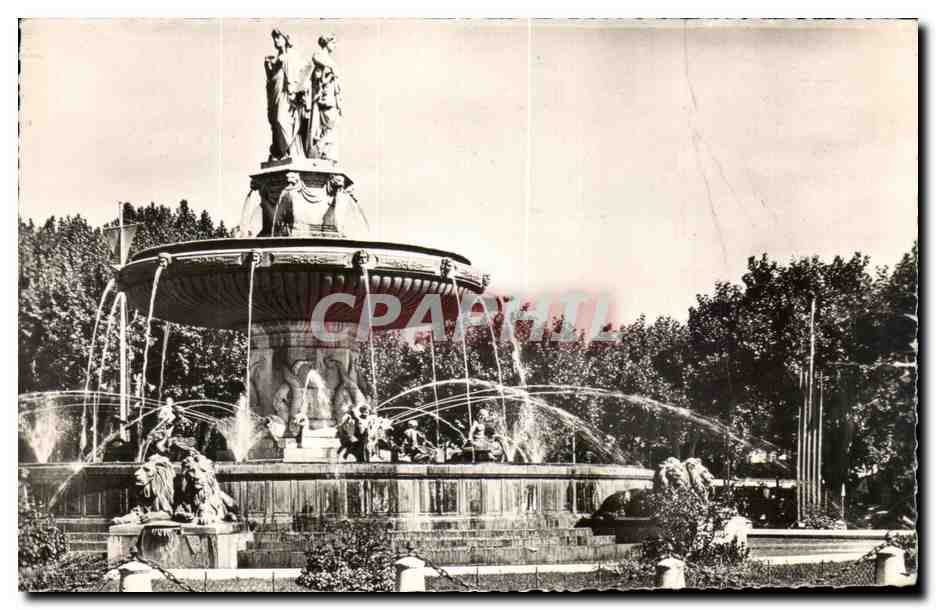 CPA Aix en Provence La Grande Fontaine Lions