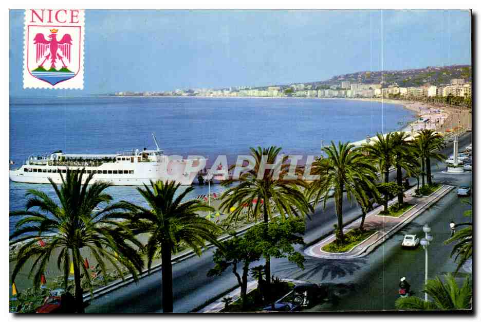CPA Au Soleil De La Cote D Azur Nice La Baie des Anges et le Gallus