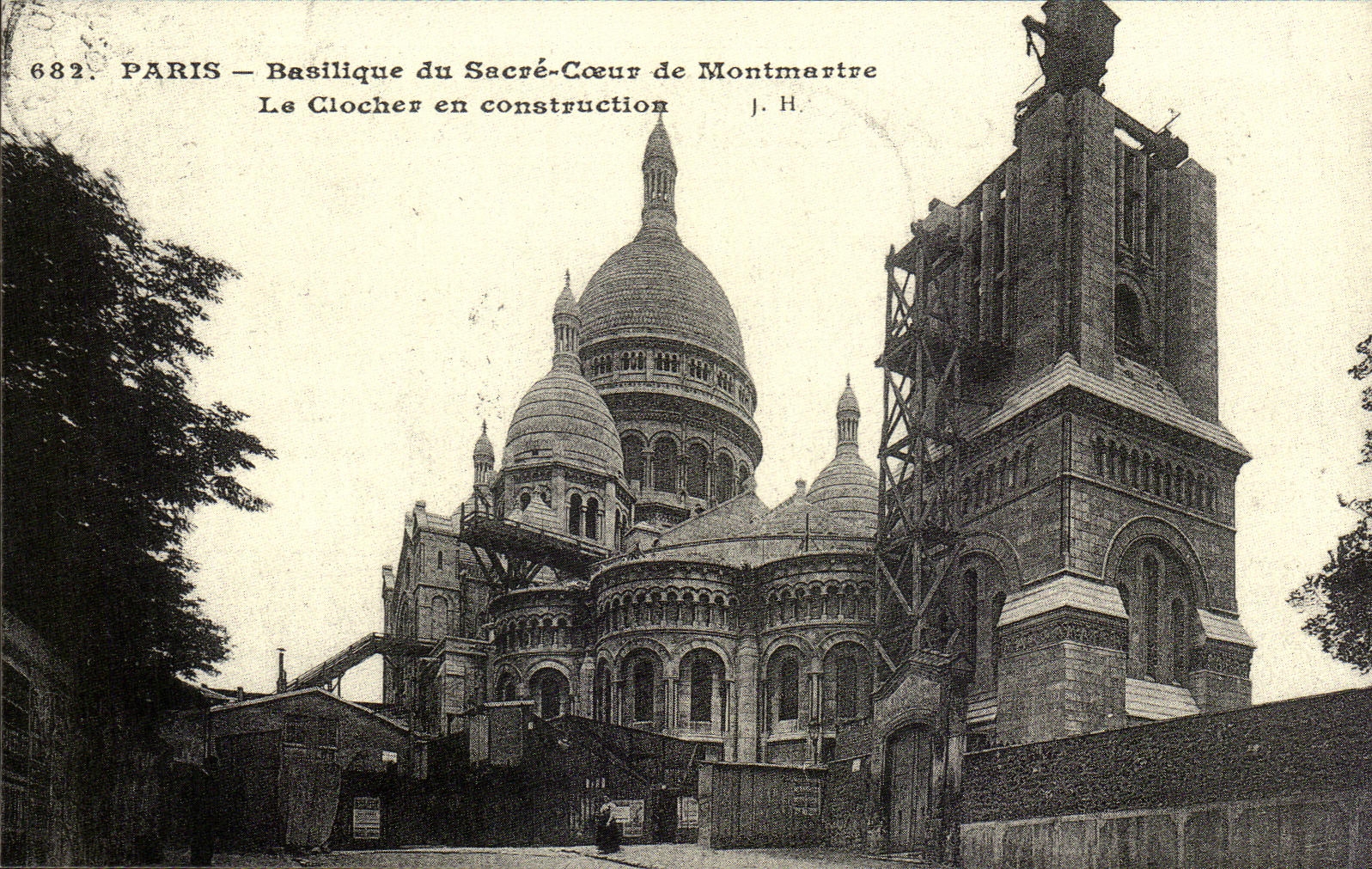 REPRO Paris Basilique du Sacre Coeur de Montmartre Le Clocher en Construction