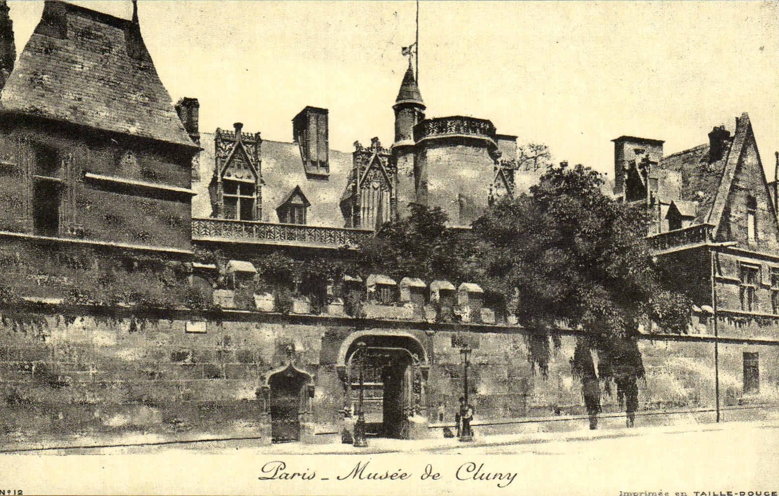 Paris - Musée de Cluny — Hôtel de Cluny — Imprimée en Taille-Rouge