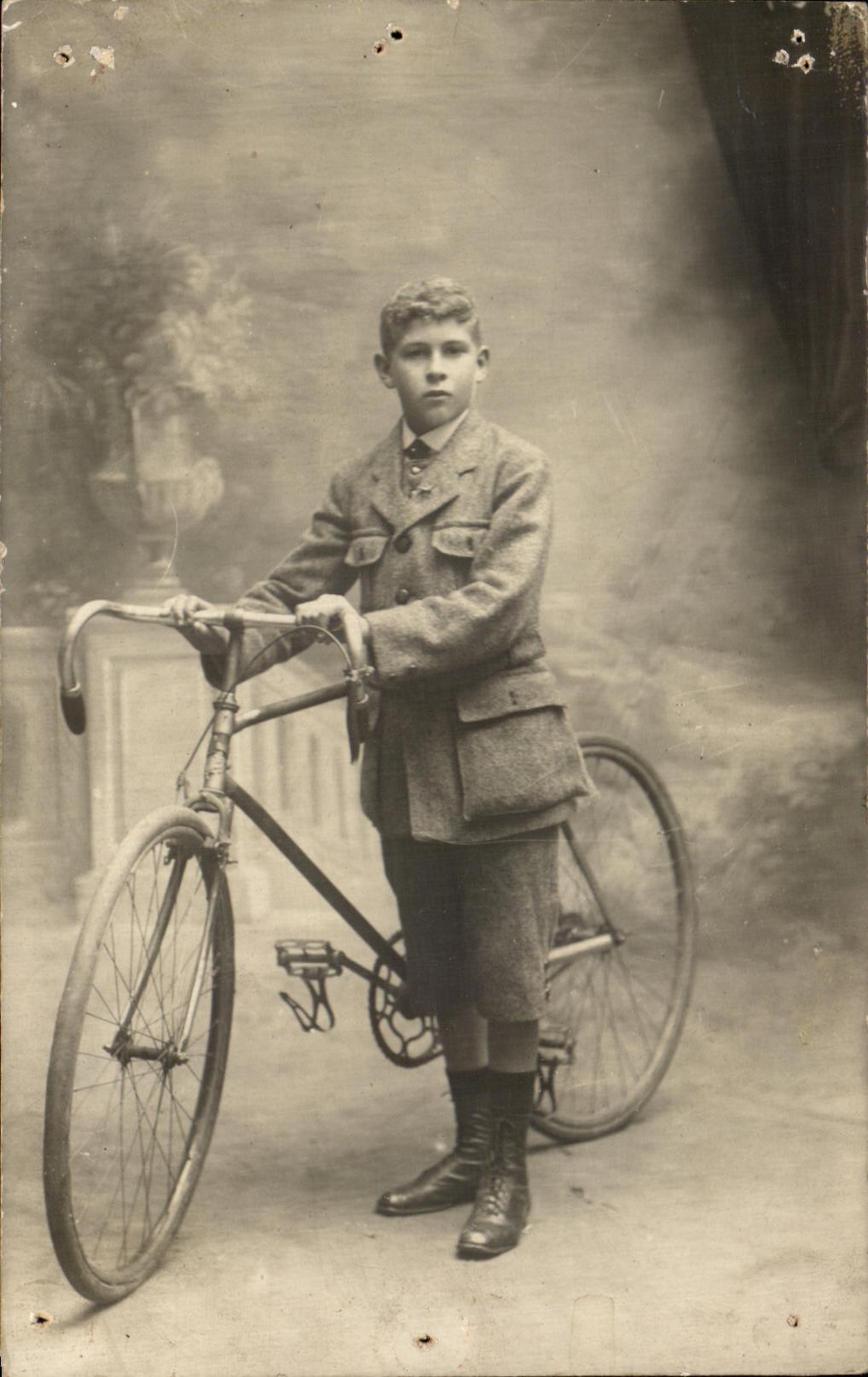 CARTE PHOTO Enfant et velo Cycle Bike 