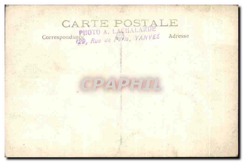 CARTE PHOTO Enfants Filles Vanves — Rückseite