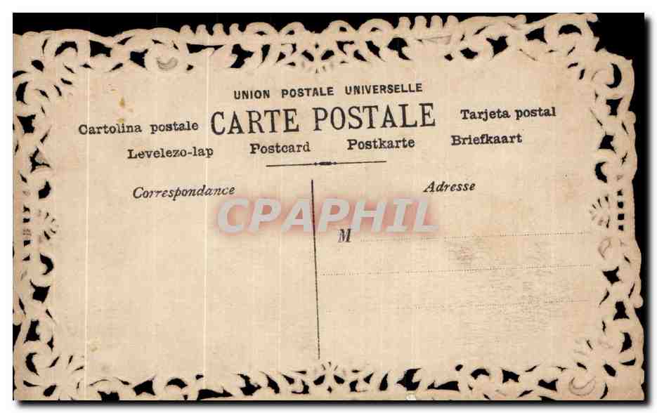 CPA Fantaisie Brodee Doux Souvenir — Rückseite