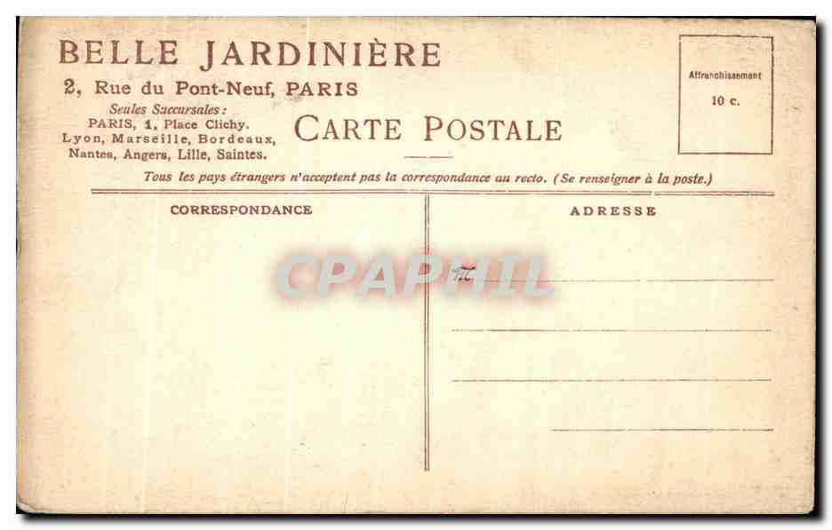 CPA Les Cartes Postrales Aquarelles de la Belle Jardiniere Les elegants mode — Rückseite