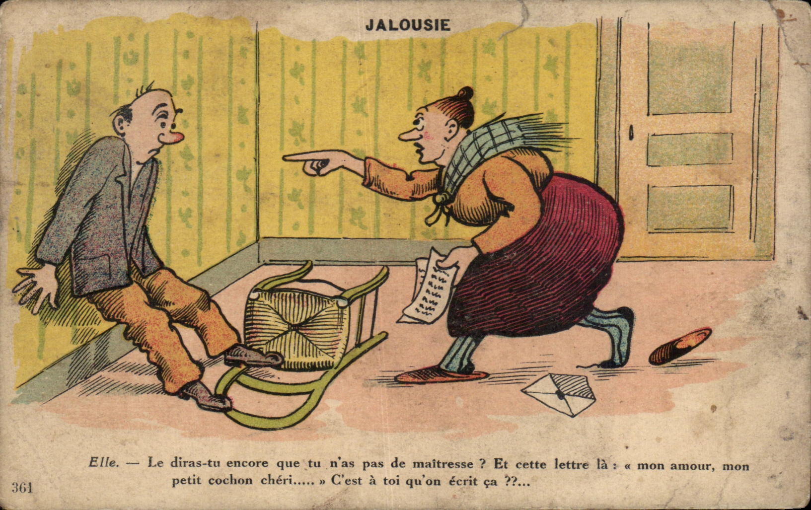 Jalouse — scène de dispute — éditeur non visible, n° 361