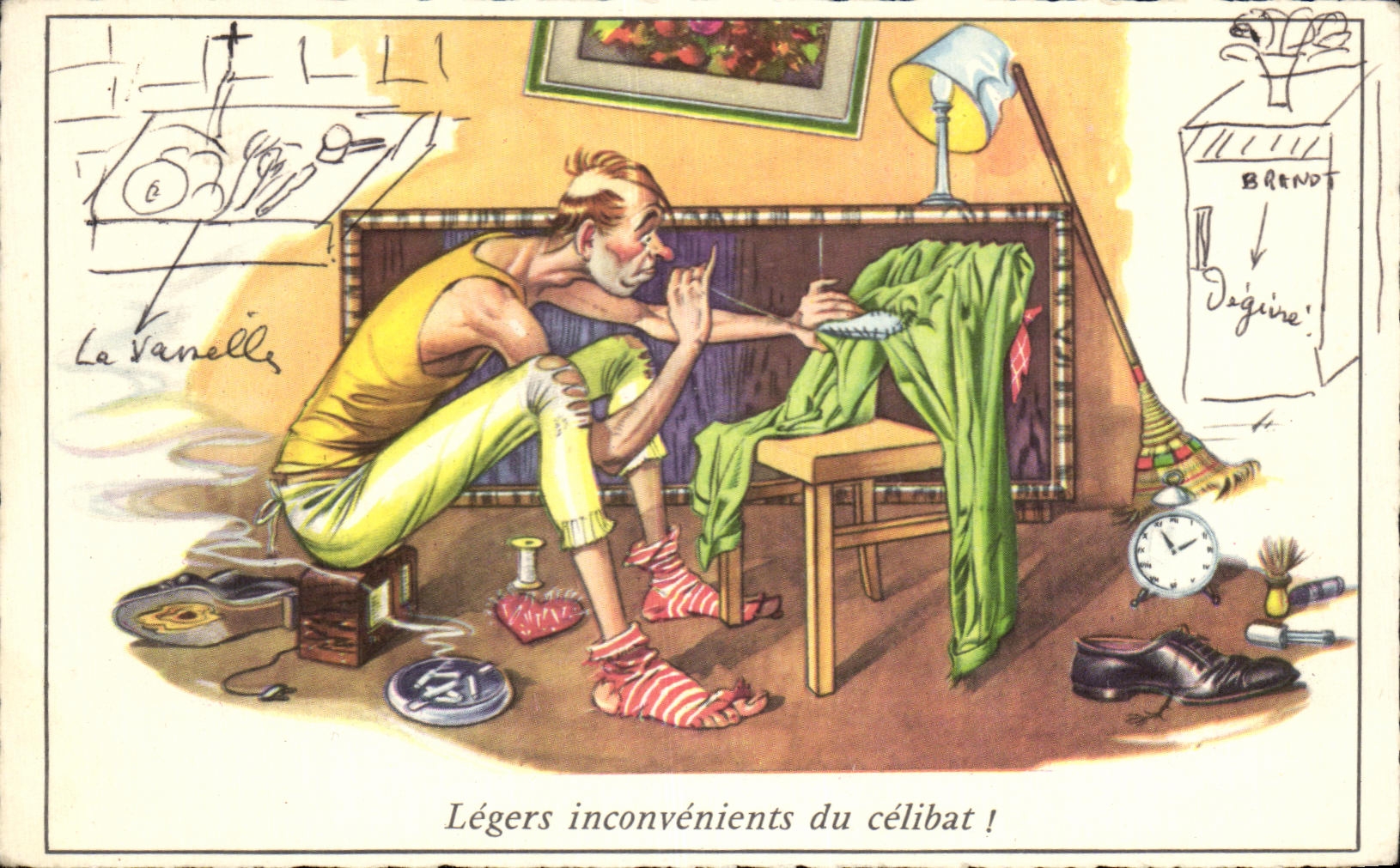 CPA Legers inconvenients du celibat