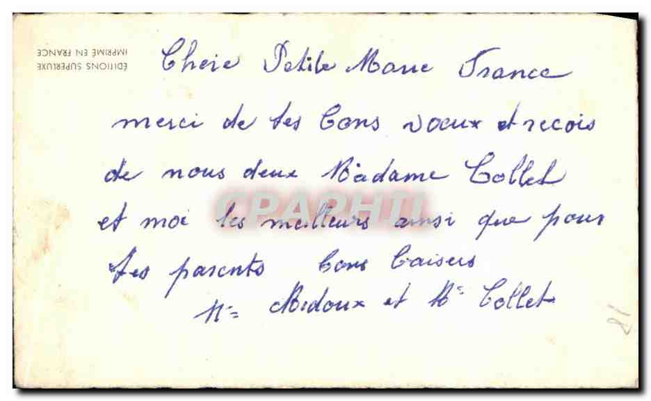 CPA Fantaisie Bonne annee Automobile — Verso