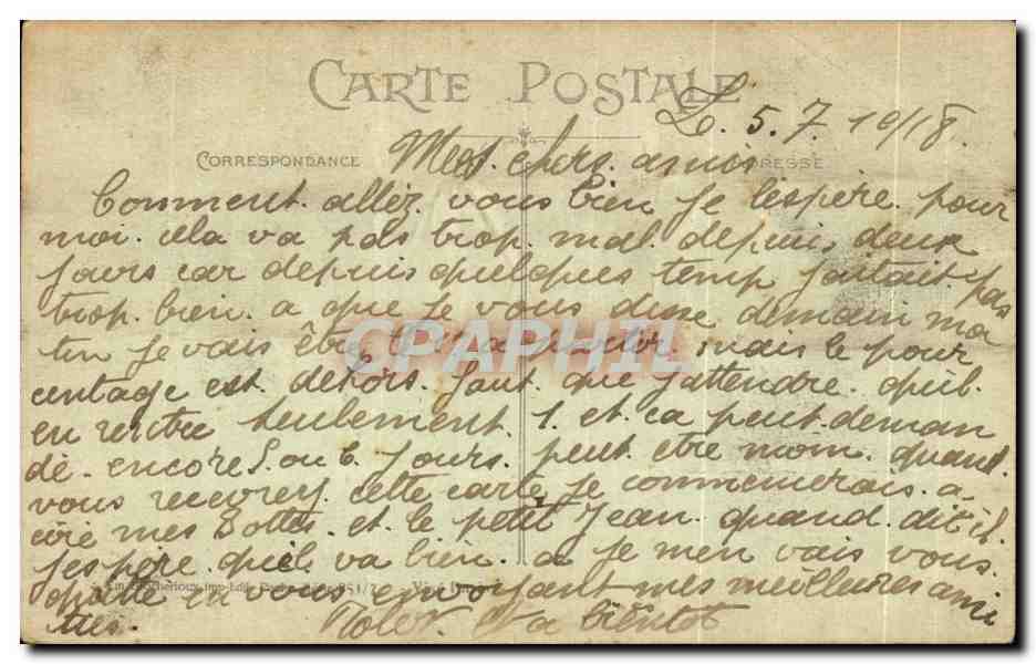 Rêve de Poilu — poème humoristique — Alpha, n° 517 — Rückseite