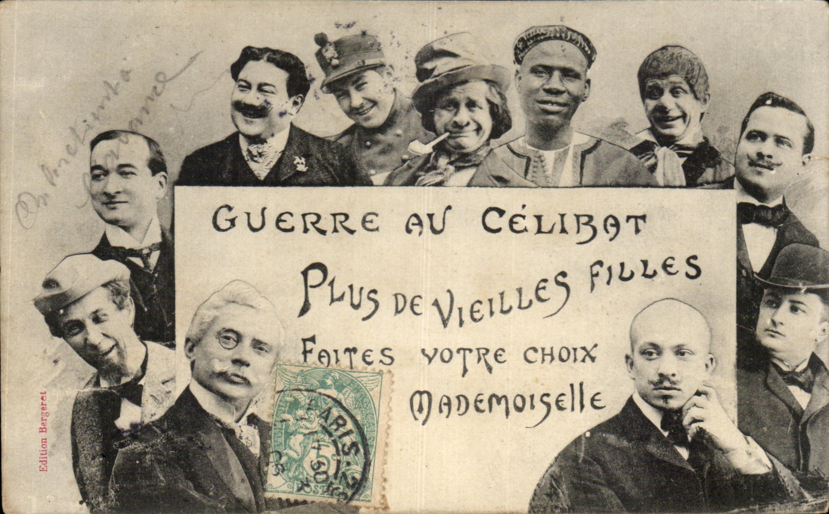 CPA Guerre Au Celibat Plus De Vieilles Filles Faites Votre Choix Mademoiselle