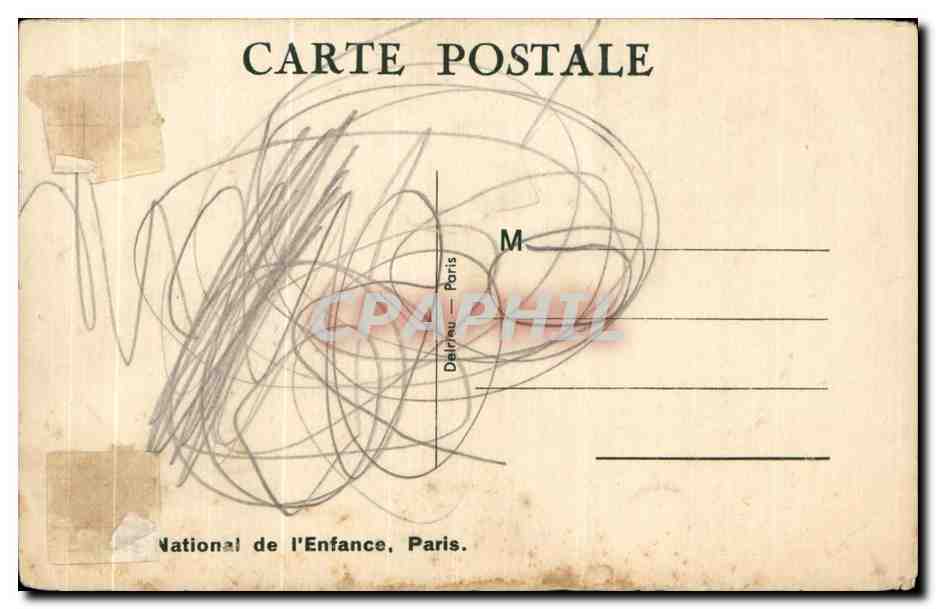 Little Mom — illustration of a girl holding a baby in a pram — publisher National de l'Enfance, Paris — Back