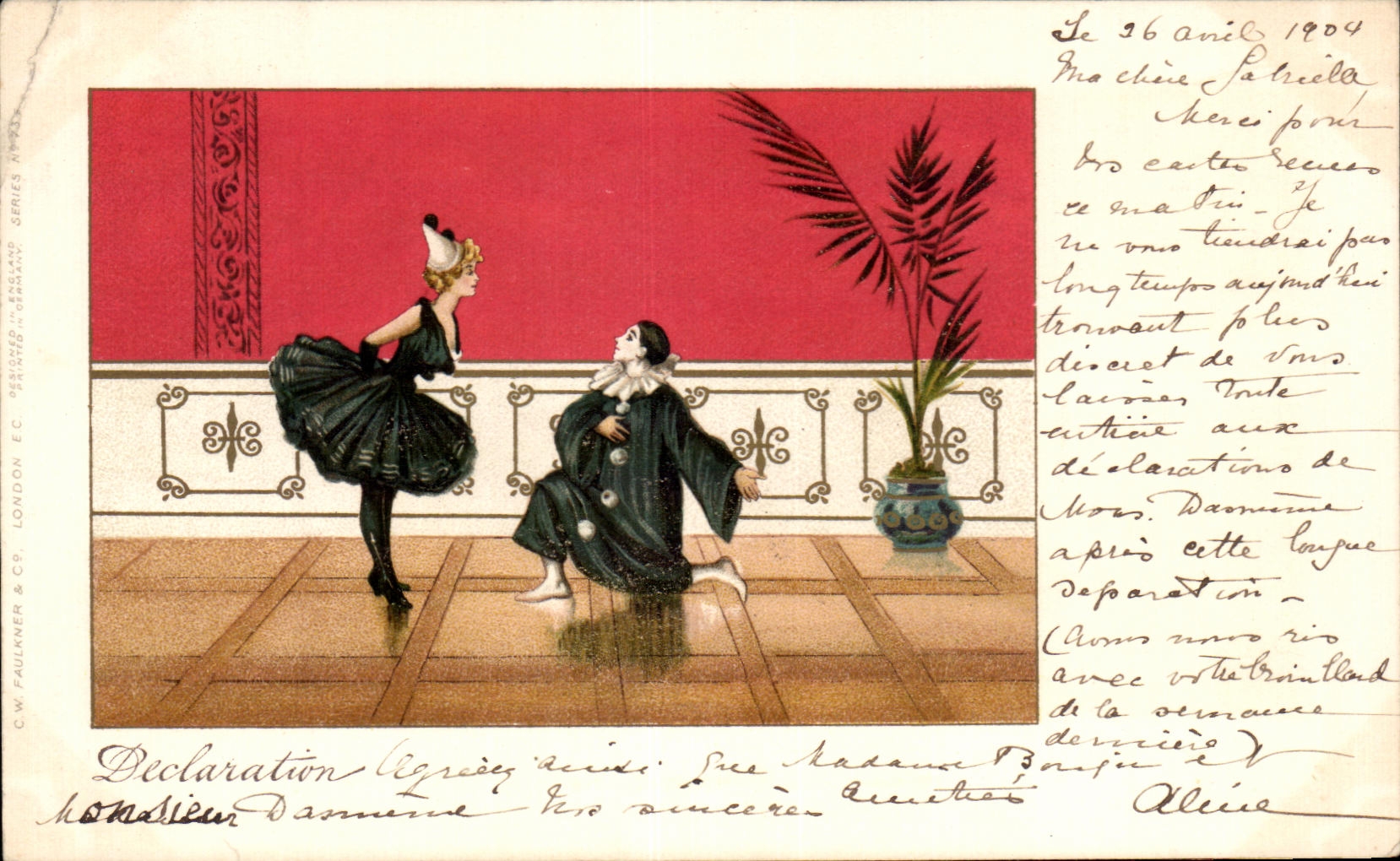 Déclaration légère dédicacée — C.W. Faulkner & Co. London EC — Série 49