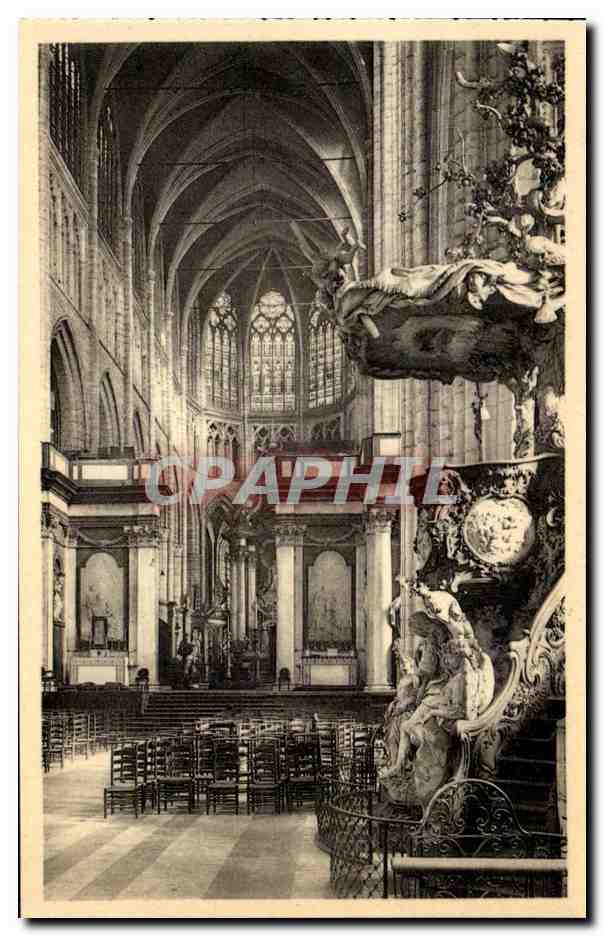 Interior of the Cathedral of Notre-Dame de Strasbourg — view of the choir — unidentified publisher, series number not visible