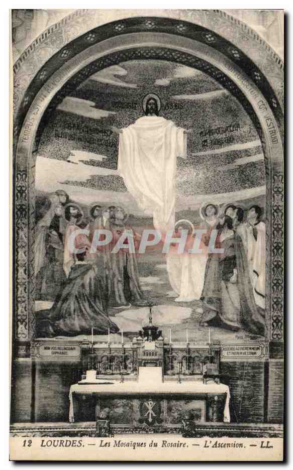 CPA Lourdes Les mosaiques du rosaire L ascension 