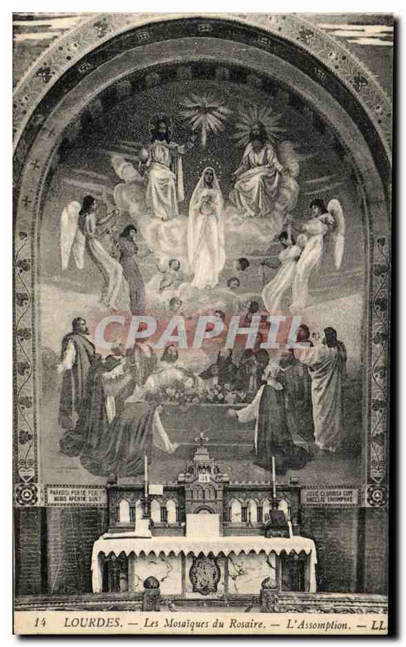 CPA Lourdes Les mosaiques du Rosaire L Assomption