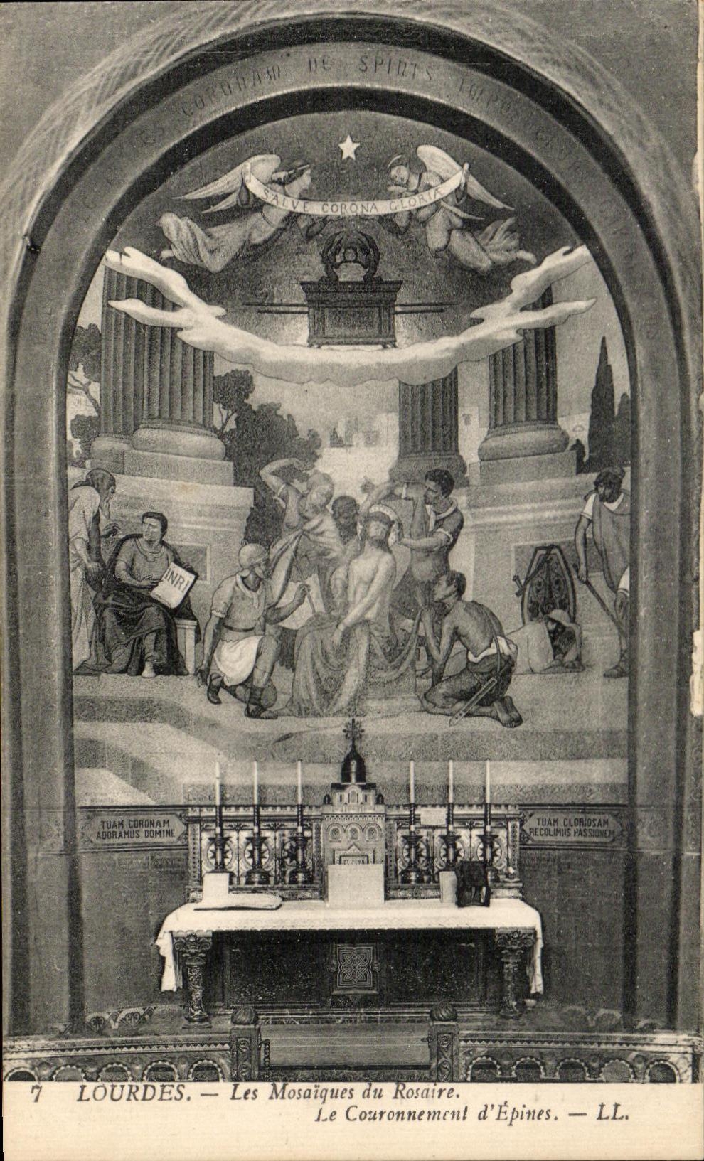 CPA Lourdes Les Mosaiques du Rosaire Le Couronnement d Epines