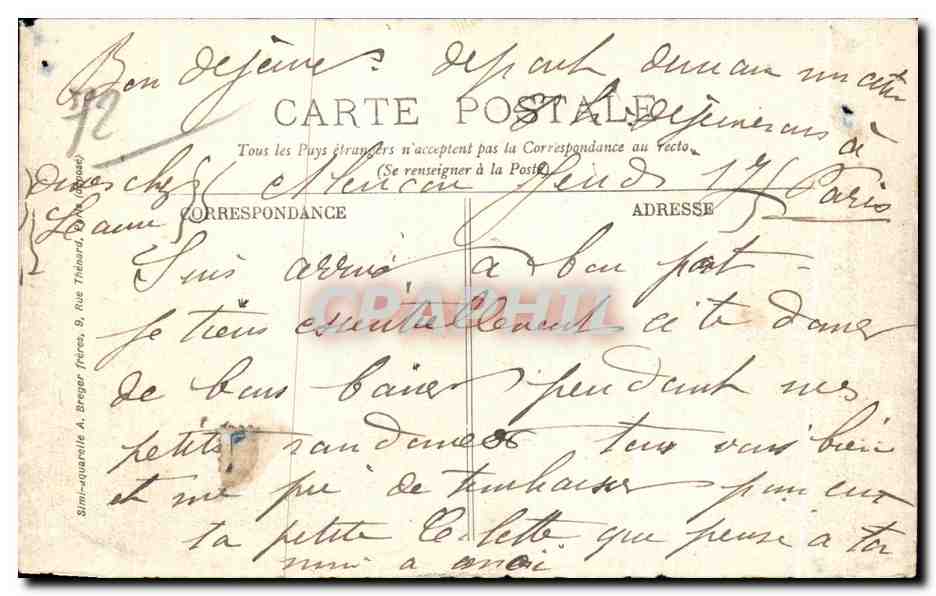 CPA Alencon La Sarthe du Pont de Fresnay — Rückseite