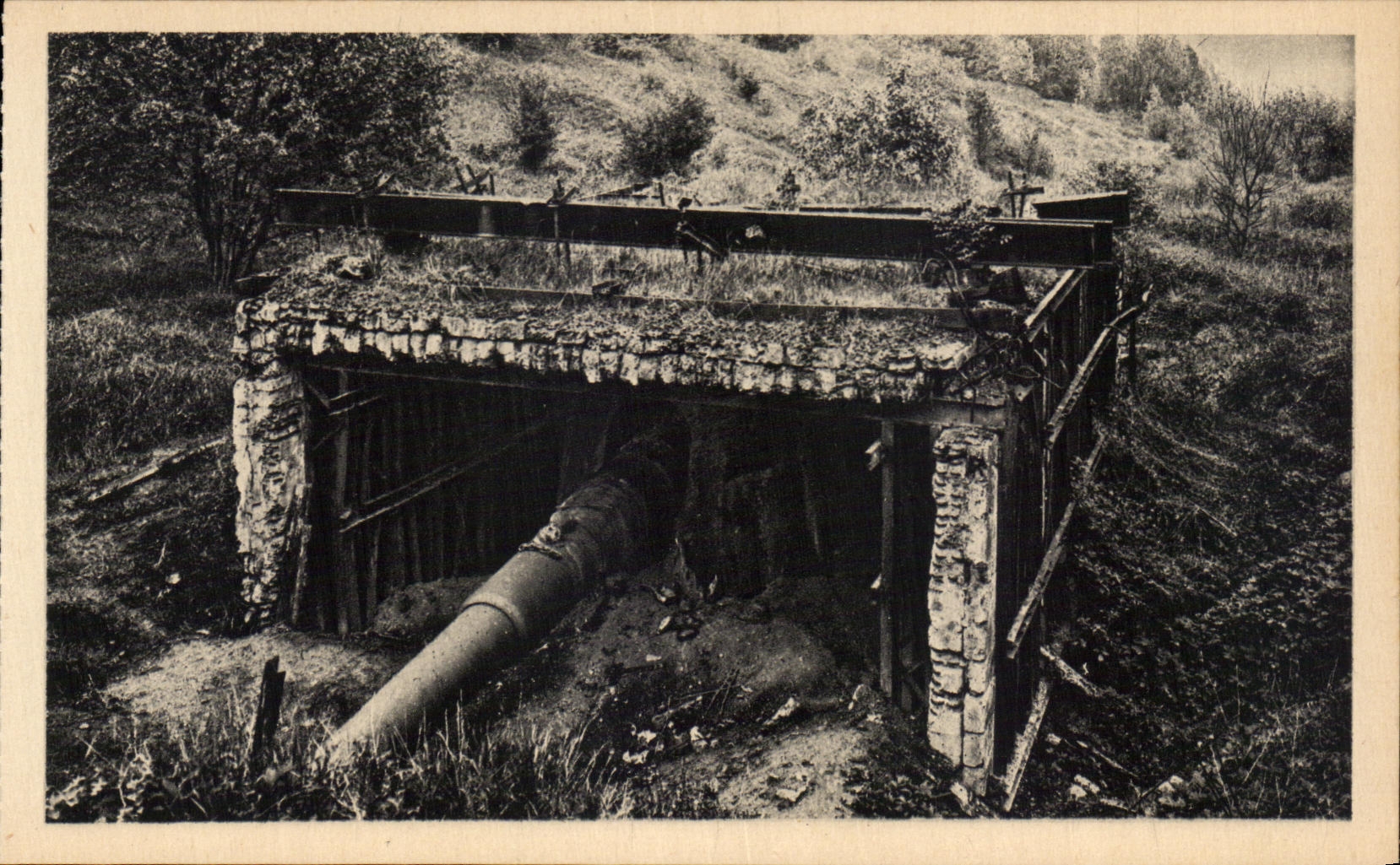 CPA Verdun Piece De Marine De 240 Ravin Des Grands Houyers Pres Du Fort De Vaux Militaria 