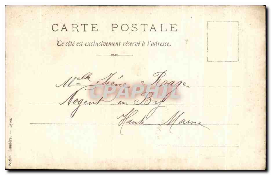 CARTE PHOTO Femmes Nogent en By — Verso