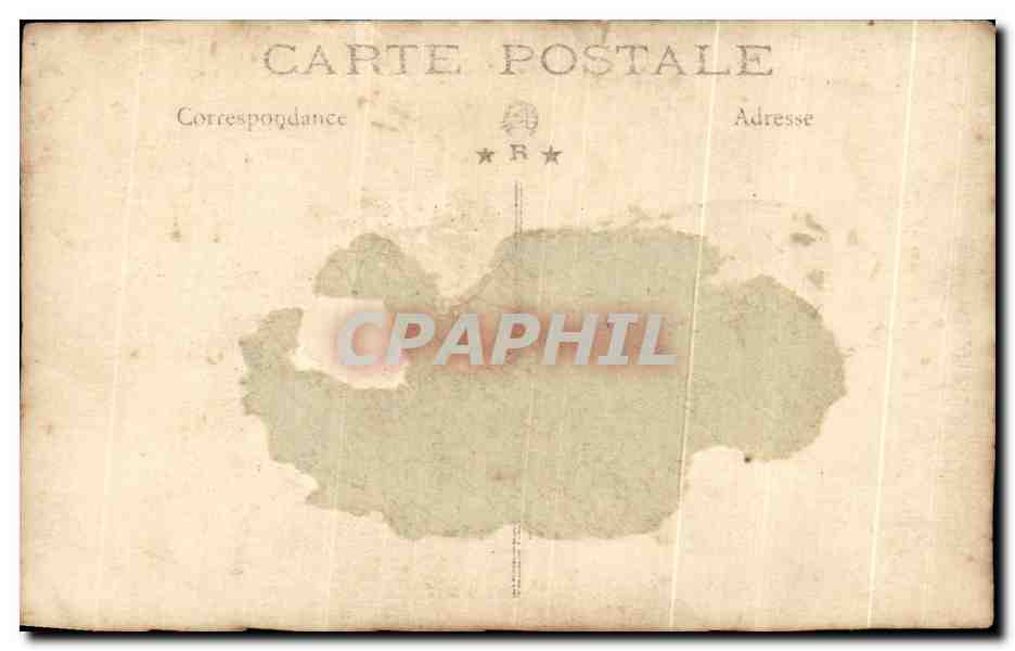 CARTE PHOTO Hommes Velo Cycle Bike Biking Cycling — Verso