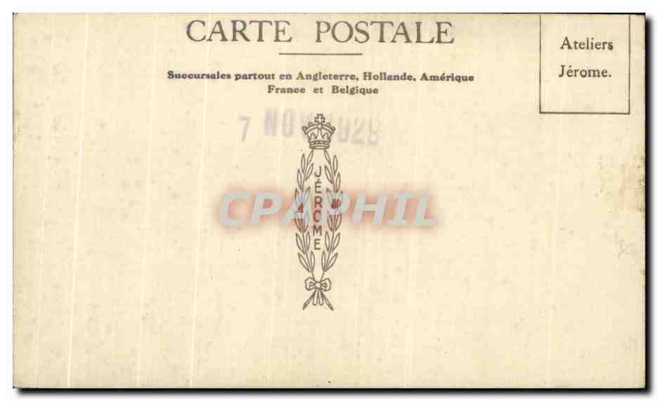 CARTE PHOTO Famille et bebe — Rückseite