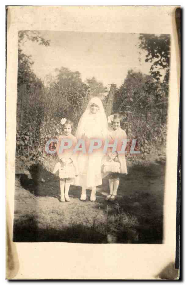 CARTE PHOTO Enfants communiante