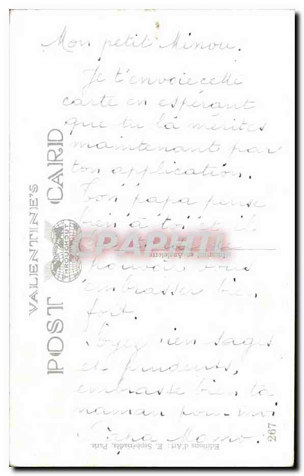 Enfant et chien — boutons qui tombent — Mabel Lucie Attwell — Verso