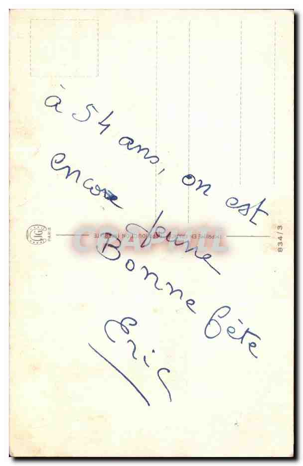 CPA Je mettrais ma main au feu pour toi Femme Humour — Rückseite