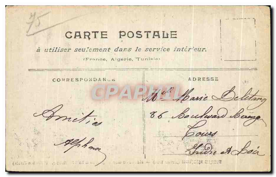 CPA Paris Inonde Arrivee des Deputes a la Chambre Inondations 1910 — Rückseite