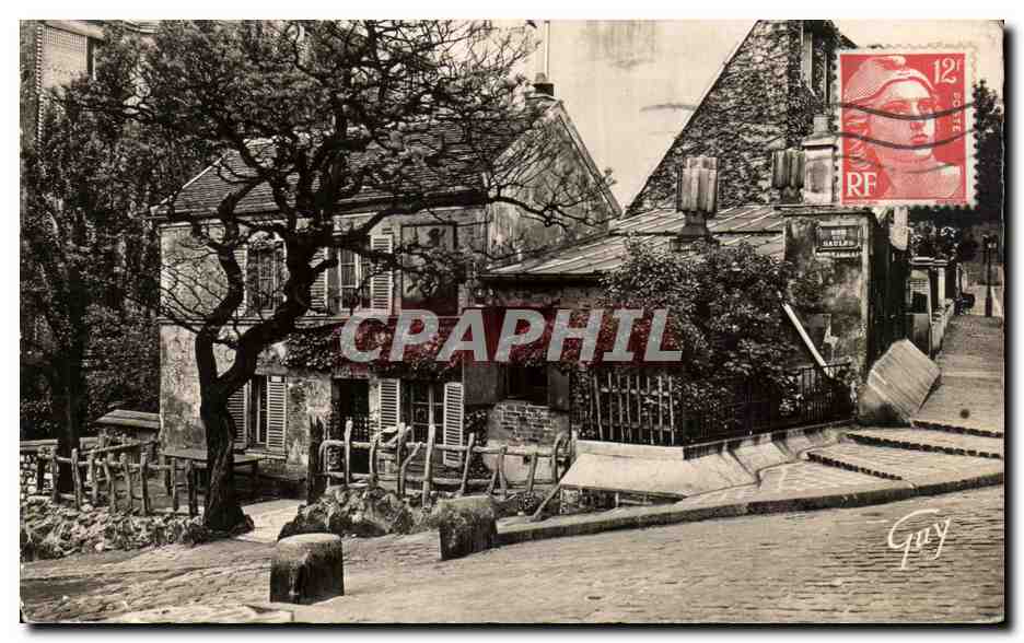 CPA Paris et ses Merveilles Montmartre le cabaret Lapin Agile rue des Saules