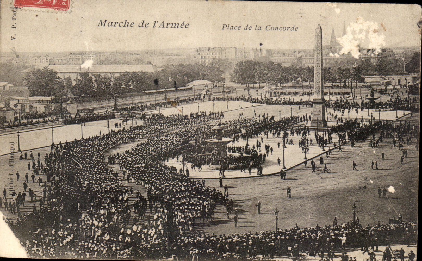 CPA Marche de I Armee Place de la Concorde
